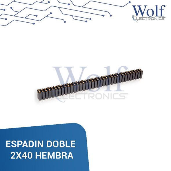 Espadin Doble 2x40 Hembra 2.54mm