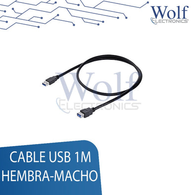Extensor 1M cable USB macho a hembra