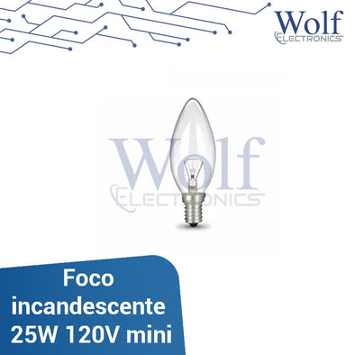 Foco incandescente 25W 120V mini