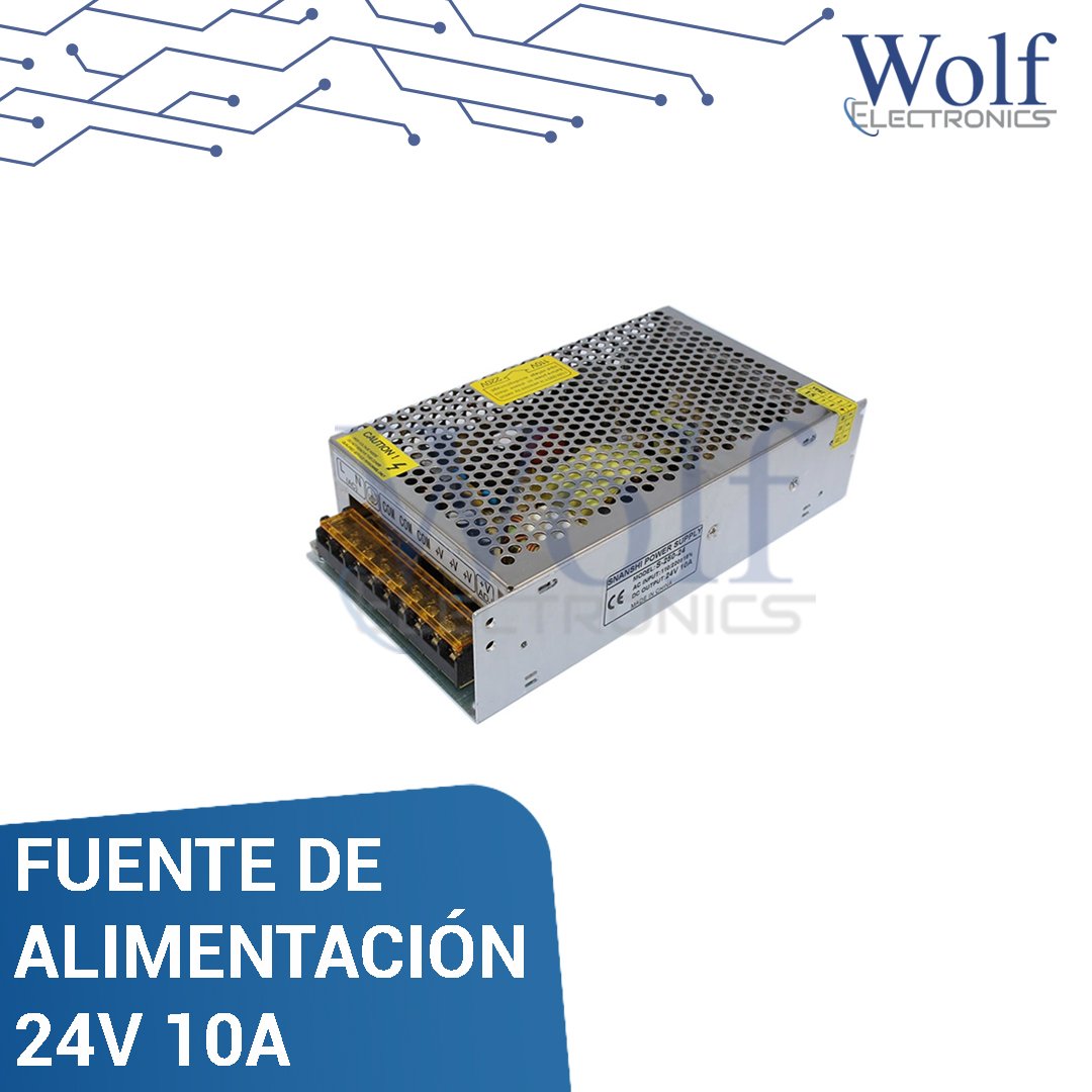 Fuente de alimentación 24V 10A. Wolf Electronics – WOLF ELECTRONICS IT