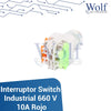 Interruptor Switch Industrial 660 V 10 A Rojo