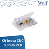 Kit broca CNC 0.8mm PCB