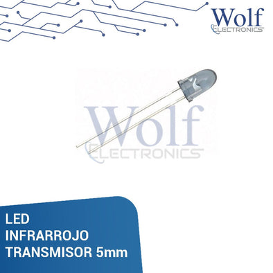 LED INFRARROJO TRANSMISOR 5mm 1.3V