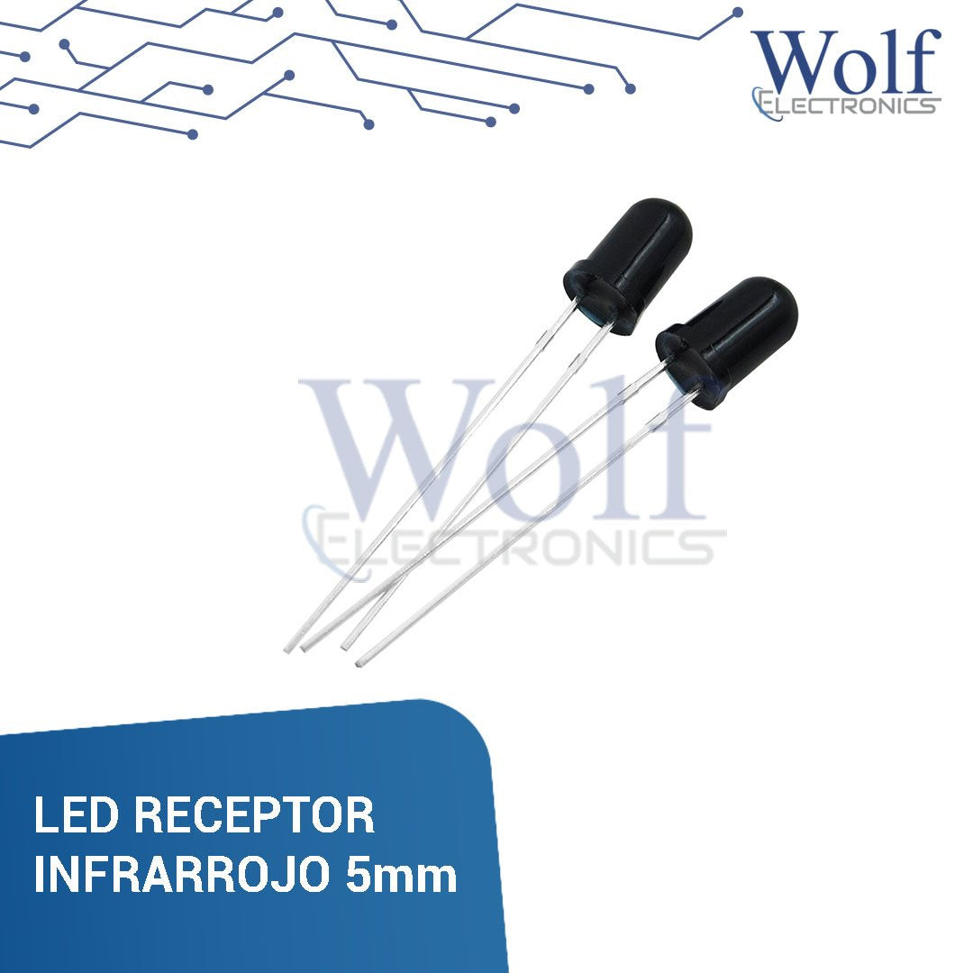 LED Receptor infrarrojo 5mm 1.3V. Wolf electronics – WOLF ELECTRONICS IT