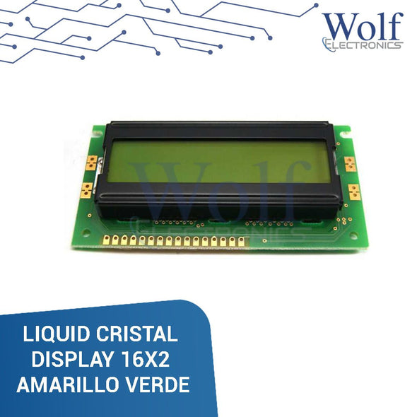 LIQUID CRISTAL DISPLAY 16X2 AMARILLO VERDE