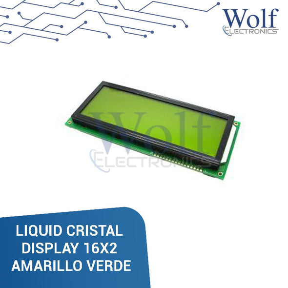 LIQUID CRISTAL DISPLAY 16X2 AMARILLO VERDE