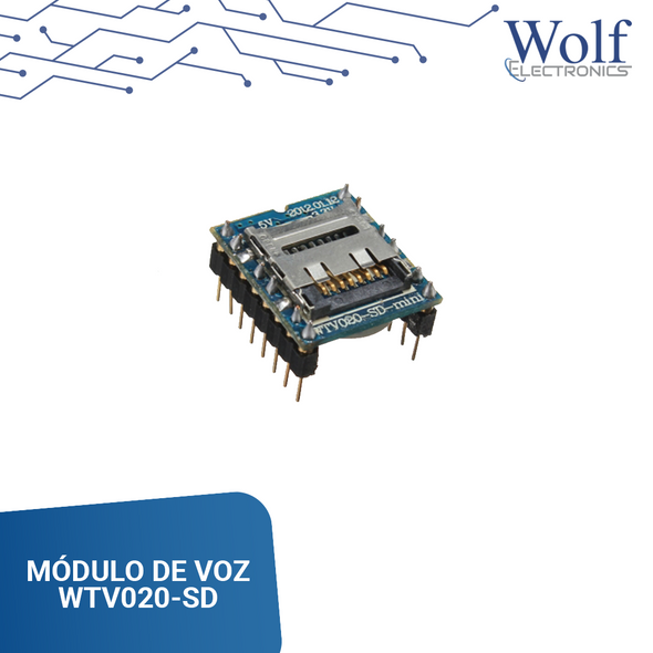 MODULO DE VOZ WTV020-SD 2.5 3.6V