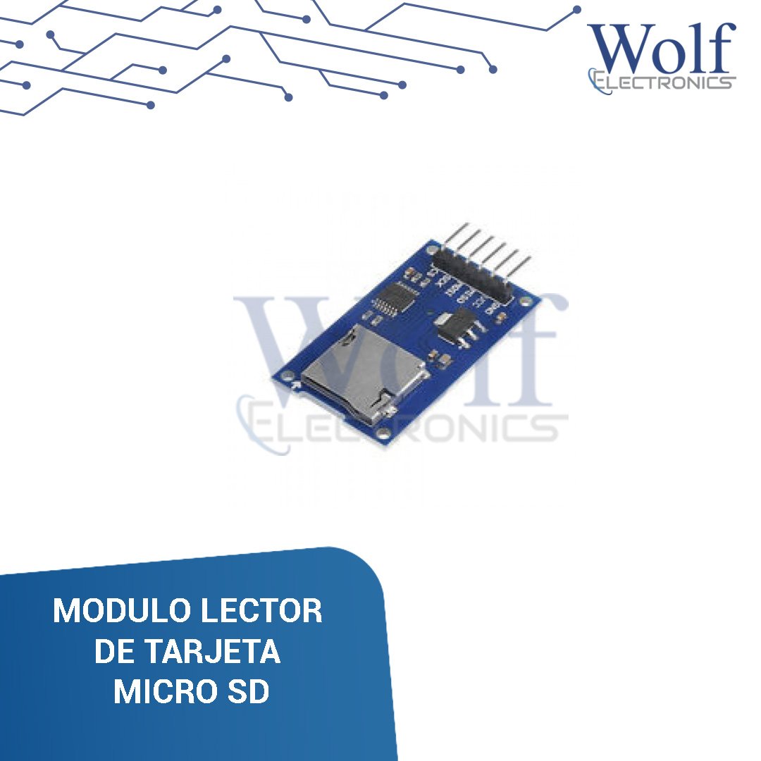 MODULO LECTOR DE TARJETA MICRO SD. Wolf Electronics – WOLF ELECTRONICS IT