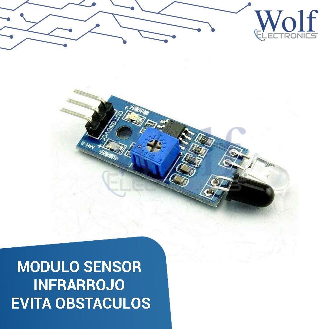 Modulo Sensor Infrarrojo MODULO SENSOR INFRARROJO EVITA OBSTACULOS 3/6V. Wolf Electronics – WOLF ...