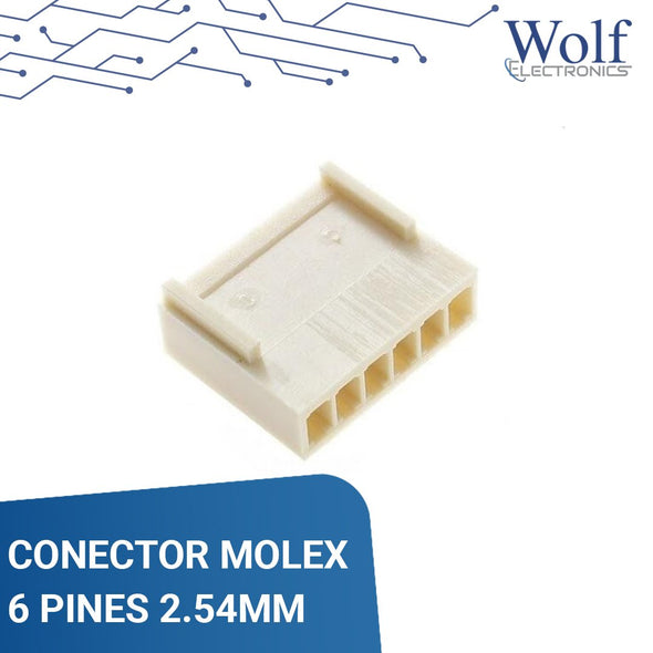 Conector Molex 6 pines 2.54mm