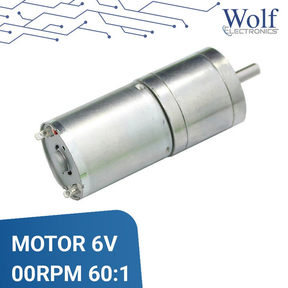 Micromotor motor reductor 6V 500RPM 60:1