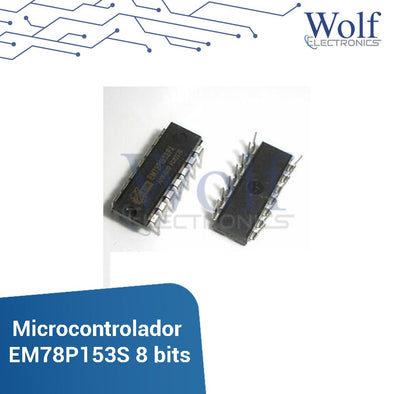 Microcontrolador EM78P153S 8 bits 2.3 a 5.5V