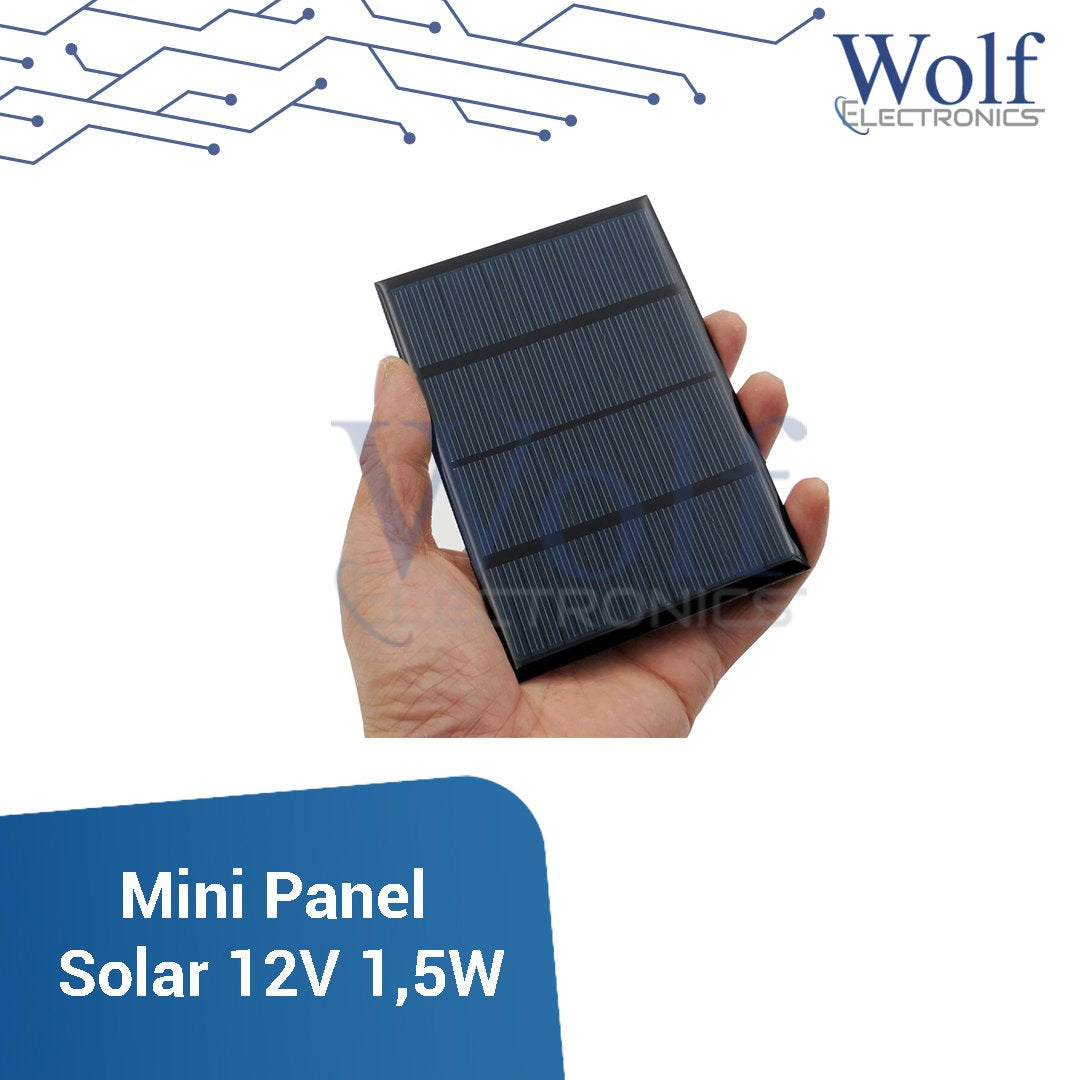 Mini Panel Solar 12V 1,5W. Wolf Electronics – WOLF ELECTRONICS IT
