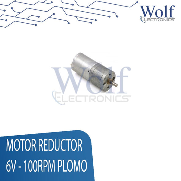 Motor reductor 25mm 6V 100 rpm plomo