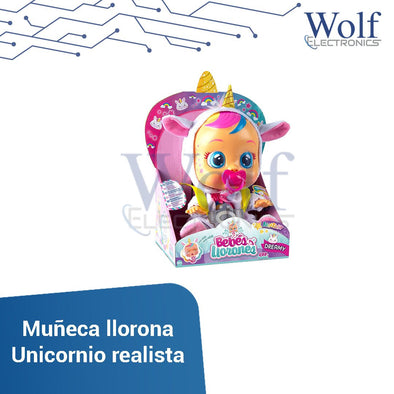 Muñeca llorona Unicornio realista 21cm
