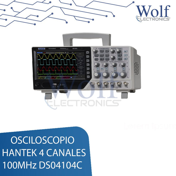 Osciloscopio Hantek 4 canales 100MHz DSO4104C