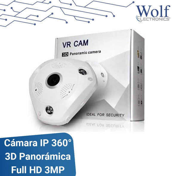 CAMARA IP 360° 3D Panoramica Full HD WIFI 3MP