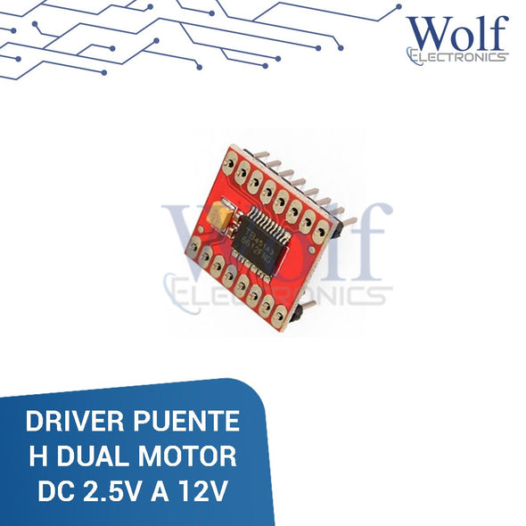 Driver Puente H Dual Motor Dc 2.5-12 V 1.2 A