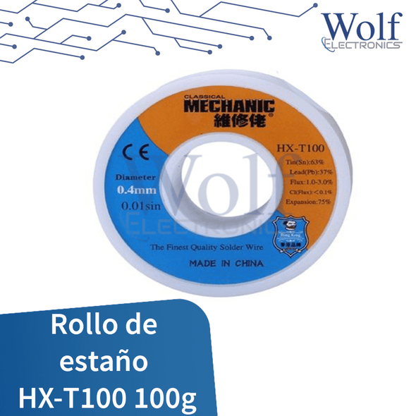 Estaño de 0,2 mm rollo 100 g