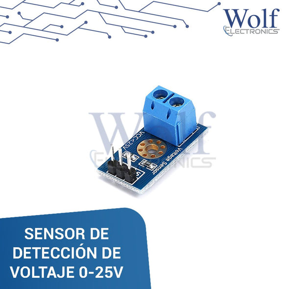 Sensor de detección de voltaje DC 0-25V