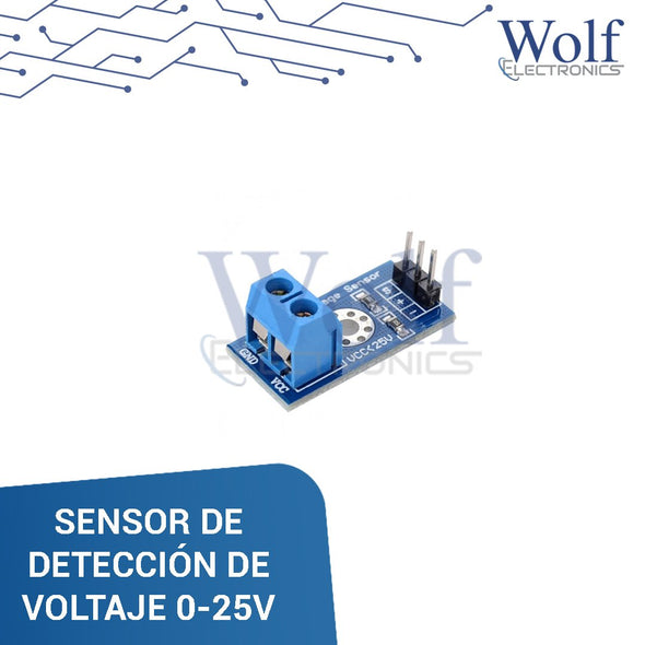 Sensor de detección de voltaje DC 0-25V