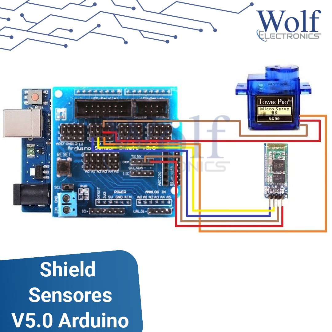 Arduino Motion Sensor Shield Shield Sensores V5.0 Arduino. Wolf Electronics – WOLF ELECTRONICS IT