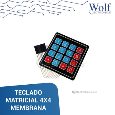 TECLADO MATRICIAL 4X4 MEMBRANA