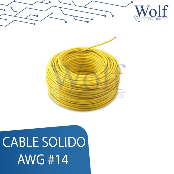 Metro cable solido AWG #14